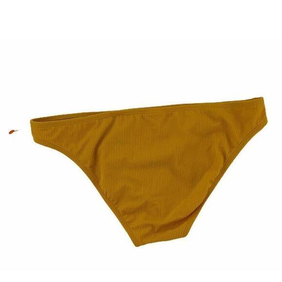 Xhilaration Bikini Bottom Womens Size Large Stretch Ribbed Cheeky Yellow Swimwea - Picture 5 of 6